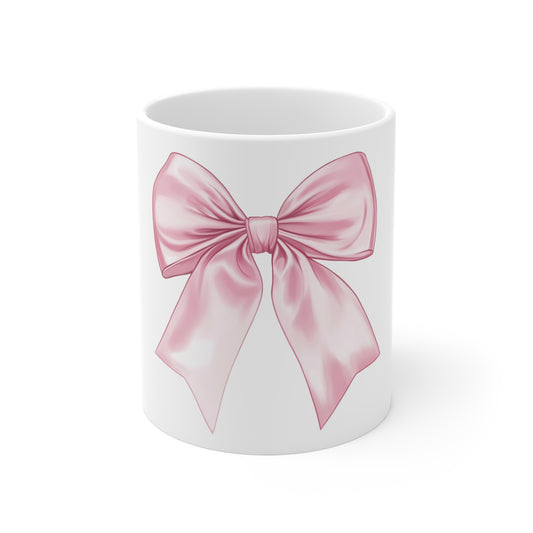 Chic Pink Bow Mug 11oz